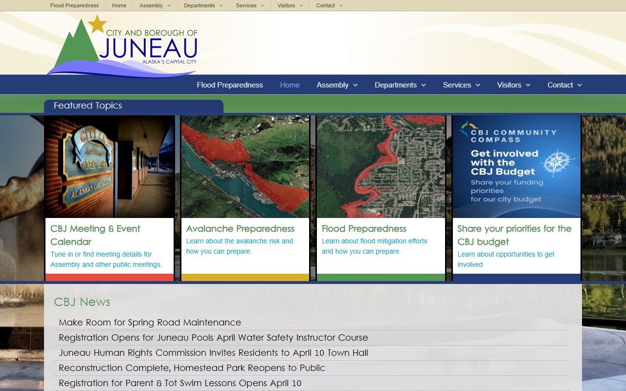 City and Borough of Juneau Alaska official website public records
