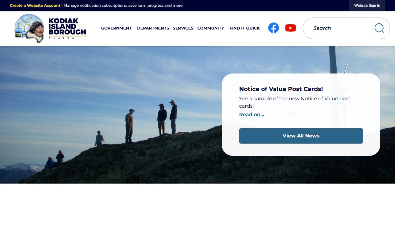 Kodiak Island Borough official website with public records access